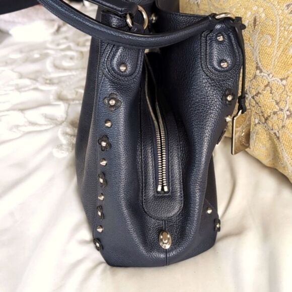 COACH Edie 31 Silver Stud/Floral Rivets Classic Handbag - Picture 12 of 16